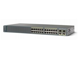 Cisco Catalyst 2960 Plus 24 10/100 (8 PoE) + 2 T/SFP LAN Lite, WS-C2960+24LC-S